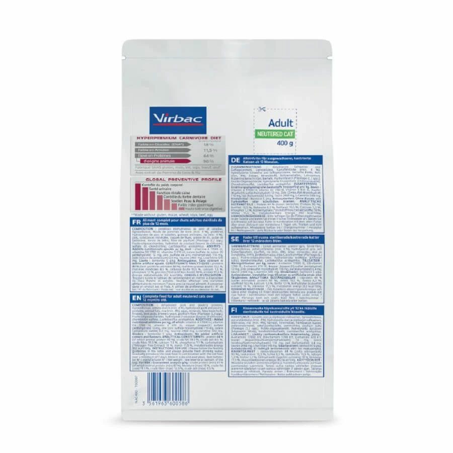 Virbac Veterinary HPM Adult Neutered Cat 400 Grs – Image 2