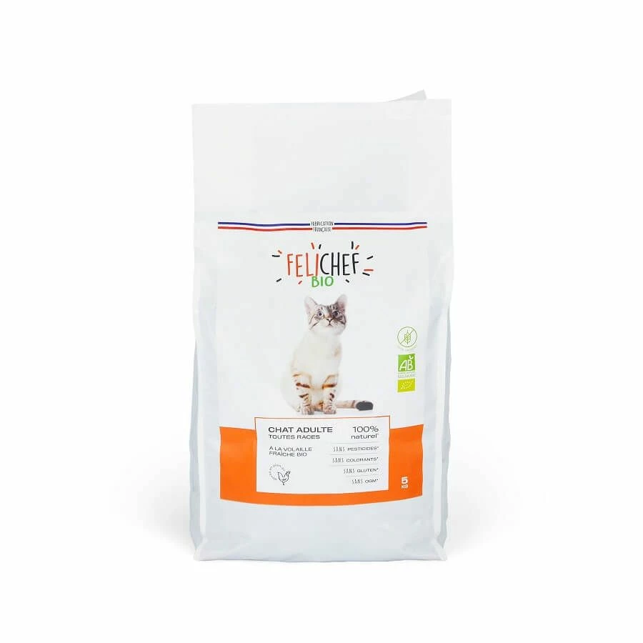Felichef Croquettes BIO Sans Céréales, Sans Gluten Chat Adulte 5 Kg – Image 3