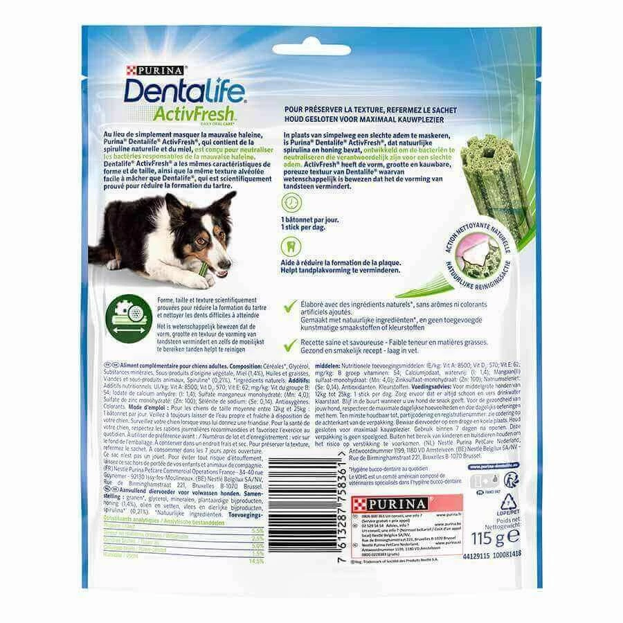 Purina DentaLife Actifresh Moyen Chien 5 Bâtonnets – Image 2