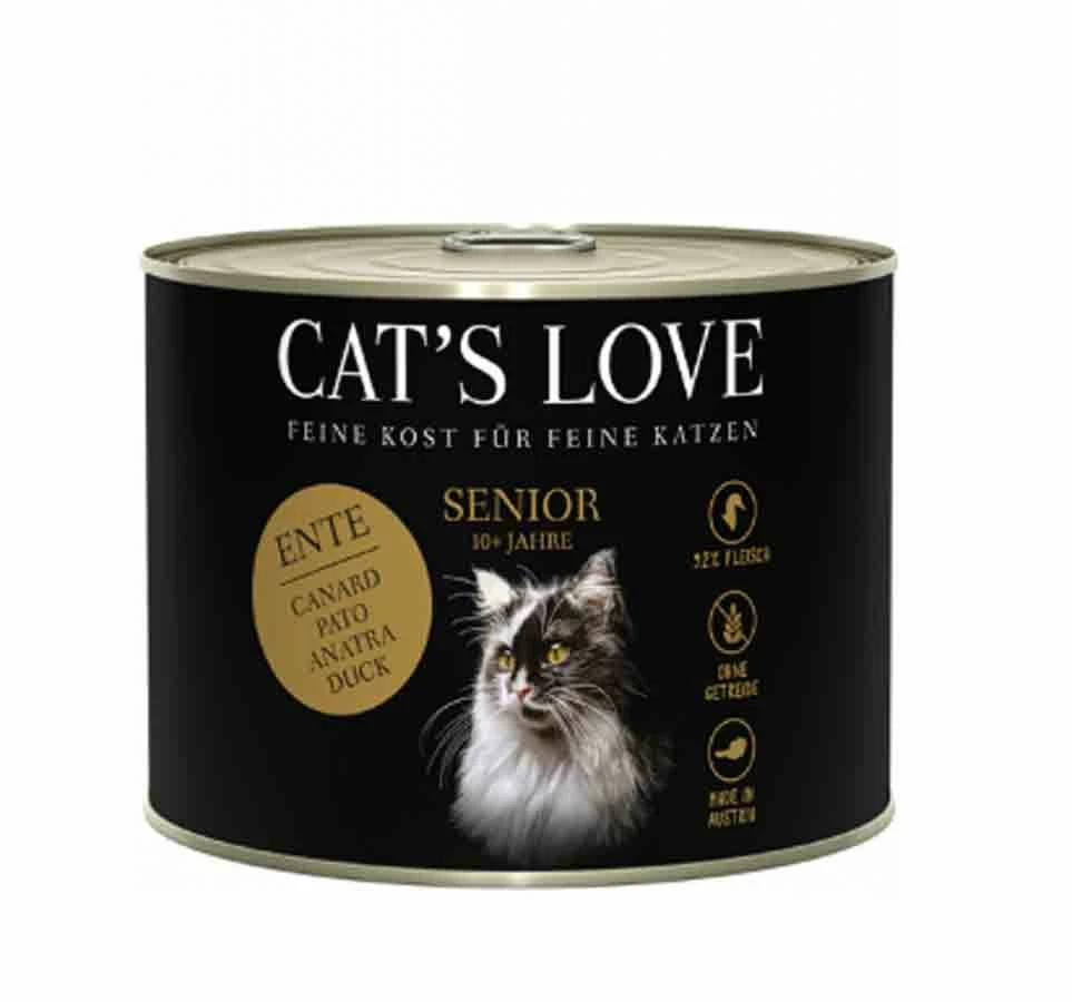 Cat's Love Senior Canard Sans Céréales Et Sans Gluten 6 X 200 G