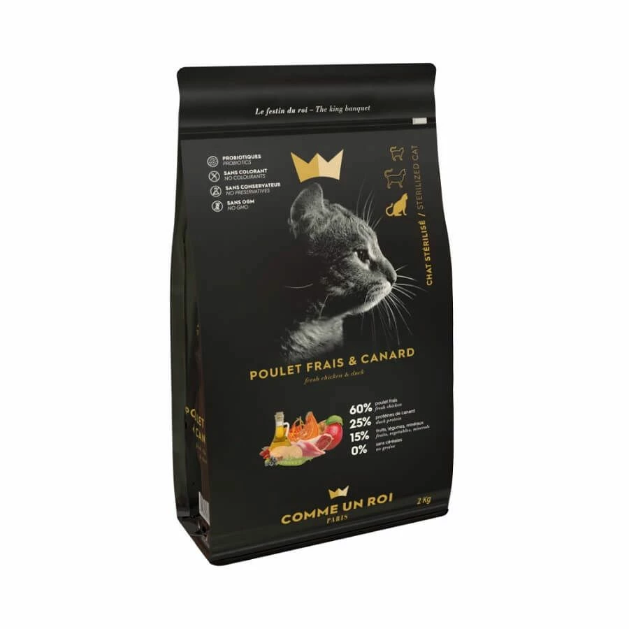 Comme Un Roi Chat Stérilisé Poulet Canard 2 Kg
