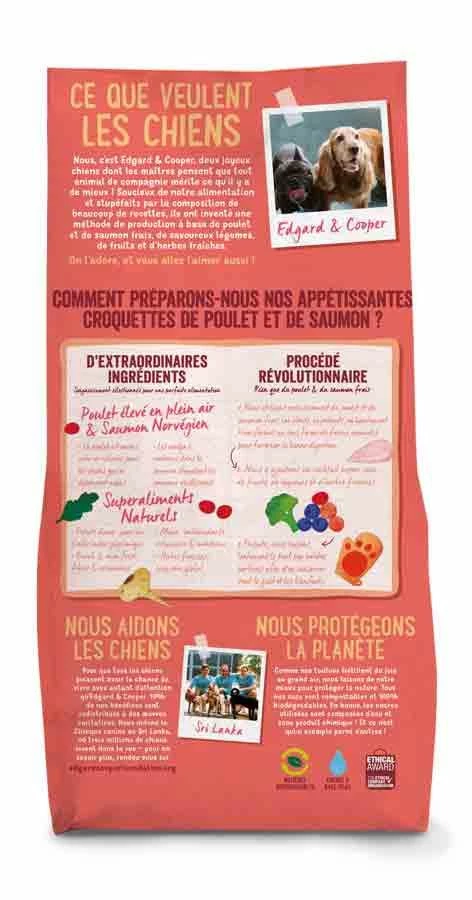 Edgard & Cooper Poulet Frais & Saumon Sans Céréales Grand Chien Senior 12 Kg – Image 2