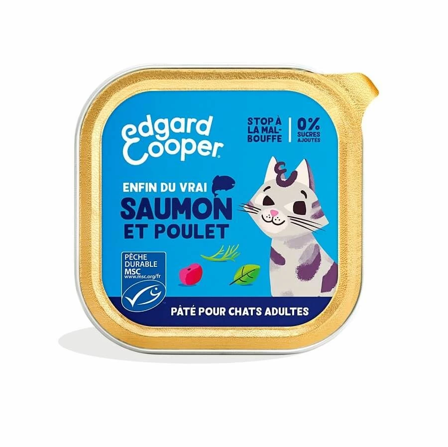 Edgard & Cooper Saumon & Poulet Chat 16 X 85 G