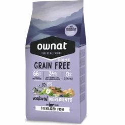 Ownat Grain Free Prime Stérilisé Poisson Chat 3 Kg