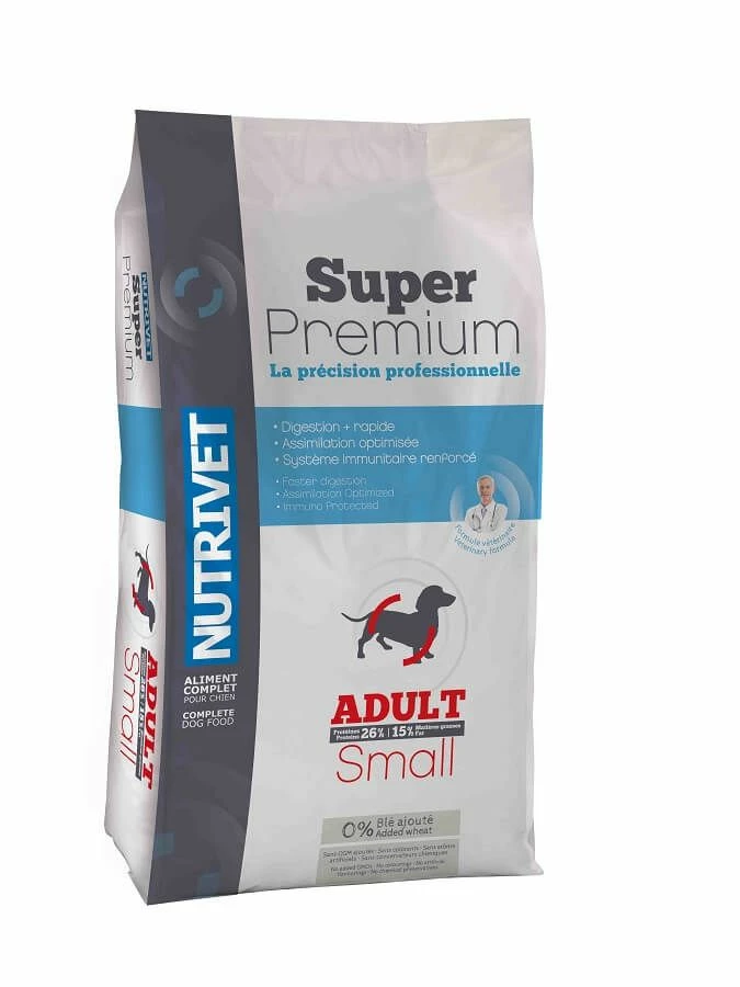 Nutrivet Super Premium Croquettes Chien Small Adult 26/15 5 Kg