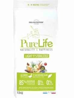 PureLife Croquettes Light / Sterilized Pour Chien 12 Kg