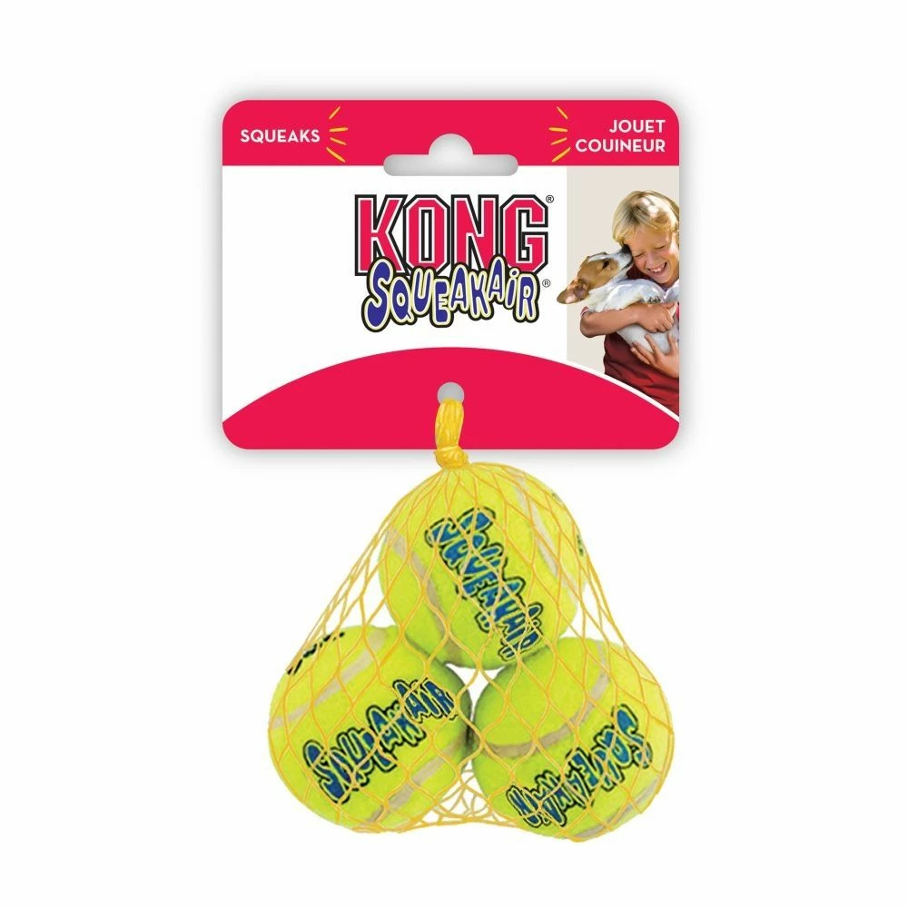 KONG Air Squeaker Tennis Ball Small (par 3) – Image 2