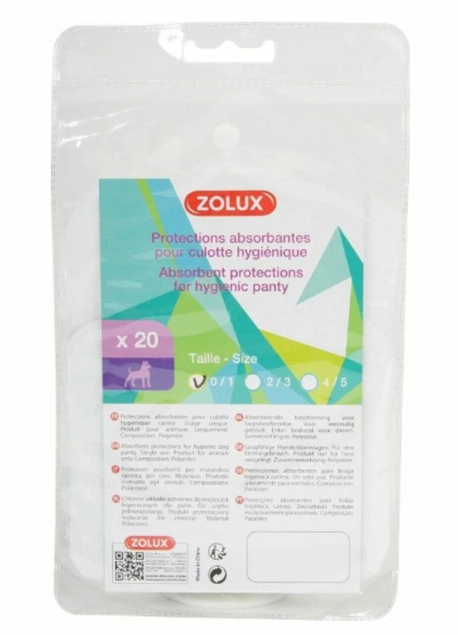 Zolux Protections Absorbantes Pour Culotte Hygiénique T4-T5 X20